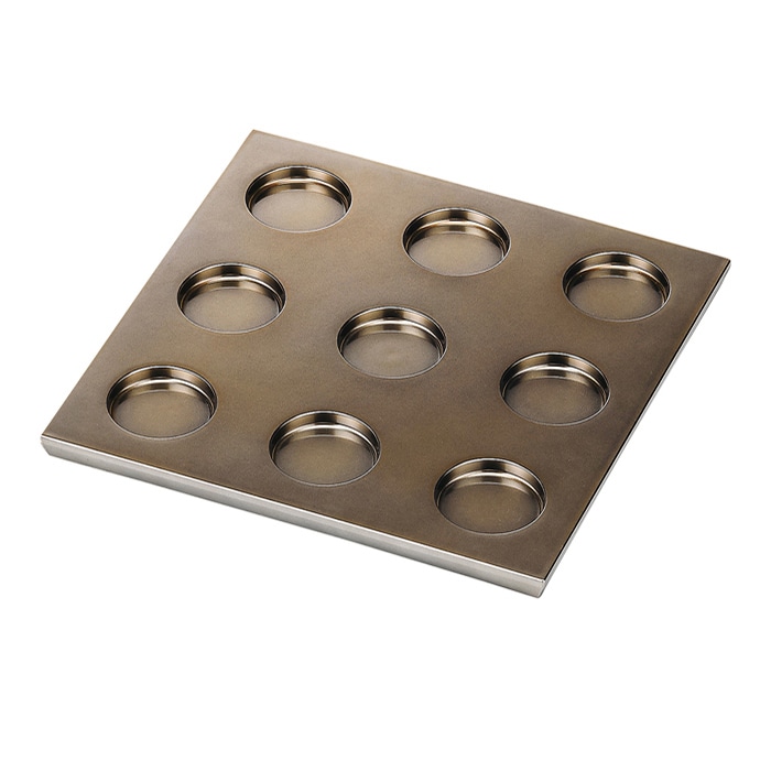 福井クラフト 耐熱サークルシックスプレート ブロンズメタル 83320370 1個（ご注文単位1個）【直送品】