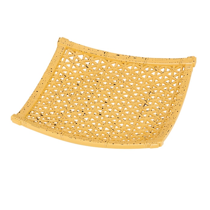 福井クラフト 竹盛皿　5.5寸やすらぎ角皿 ゴマ竹 51272397 1個（ご注文単位1個）【直送品】