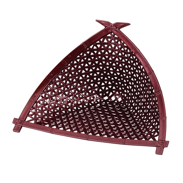 福井クラフト 竹盛皿　8寸やすらぎ三角カゴ 茶パール 51272407 1個（ご注文単位1個）【直送品】