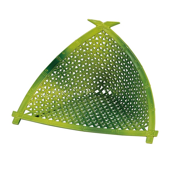 福井クラフト 竹盛皿　8寸やすらぎ三角カゴ 若竹 51272408 1個（ご注文単位1個）【直送品】