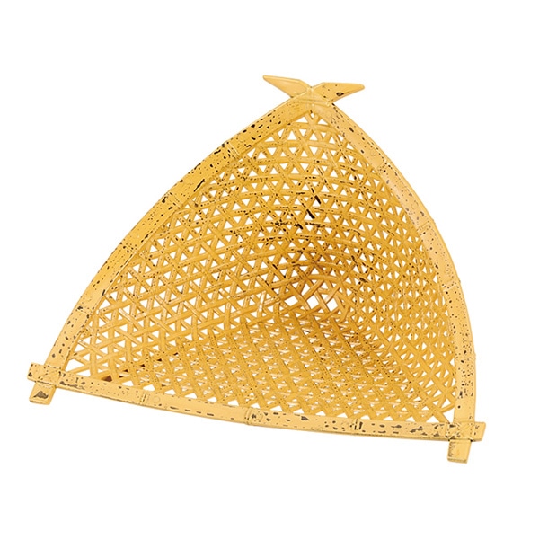 福井クラフト 竹盛皿　8寸やすらぎ三角カゴ ゴマ竹 51272409 1個（ご注文単位1個）【直送品】