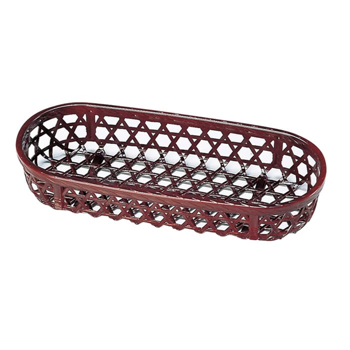 福井クラフト 竹盛篭　愛染小判篭 溜塗　全面塗 51014011 1個（ご注文単位1個）【直送品】