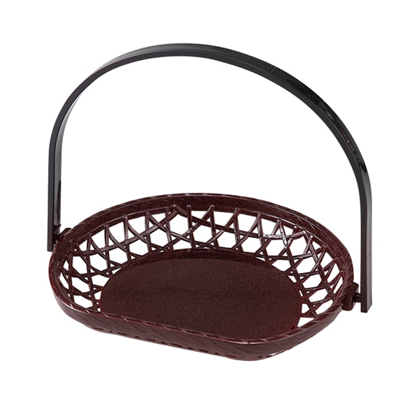 福井クラフト 竹盛篭　6寸半月手提篭 新溜 51030945 1個（ご注文単位1個）【直送品】