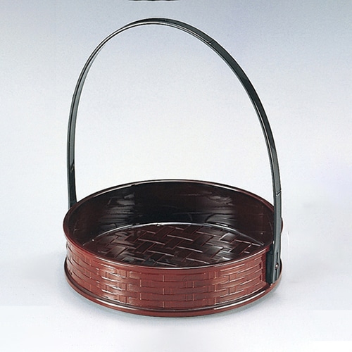 福井クラフト 手提盛器　5.5寸アジロ盛篭 新溜 51030947 1個（ご注文単位1個）【直送品】