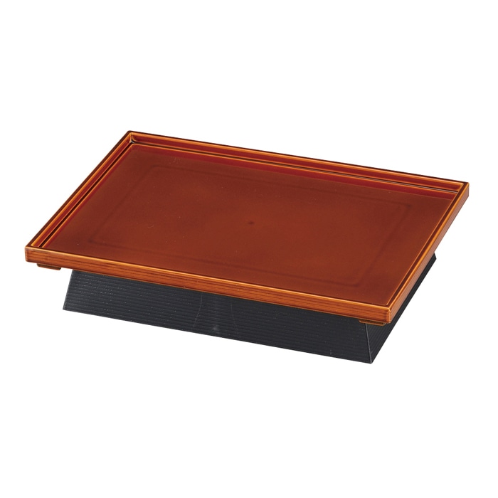 福井クラフト 盛台　長角高台盛器 漆調春慶 51272341 1個（ご注文単位1個）【直送品】