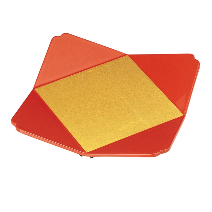 福井クラフト 盛皿　四方富士盛皿 朱金パール 51272239 1個（ご注文単位1個）【直送品】