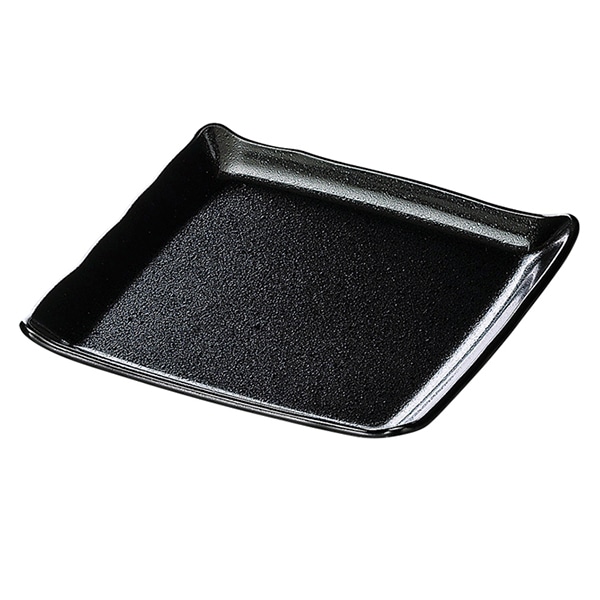 福井クラフト 盛皿　7寸吉野角皿 黒乾漆タタキ裏黒塗 51030878 1個（ご注文単位1個）【直送品】