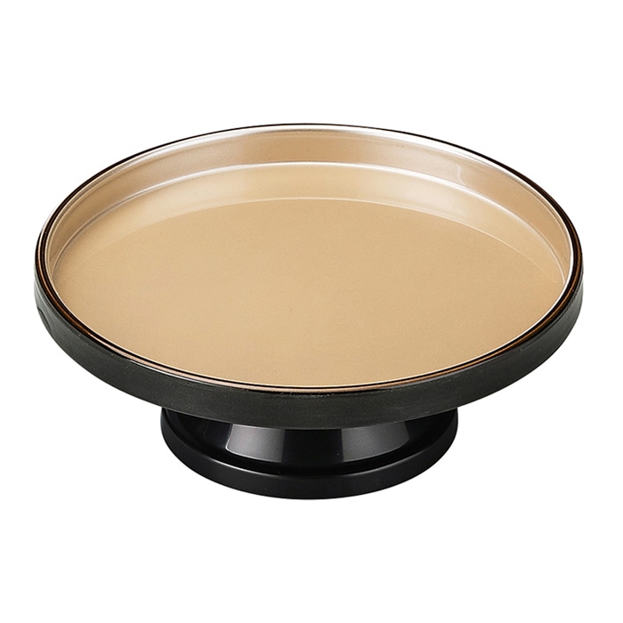 福井クラフト 高台盛皿　7寸高月盛皿 銀外黒 51030900 1個（ご注文単位1個）【直送品】