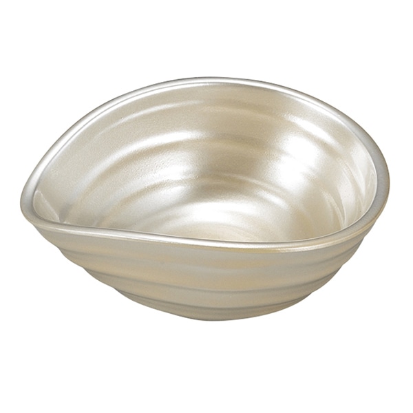福井クラフト 盛鉢　4.5寸ロクロ目片口小鉢 パールシルバー 51272210 1個（ご注文単位1個）【直送品】