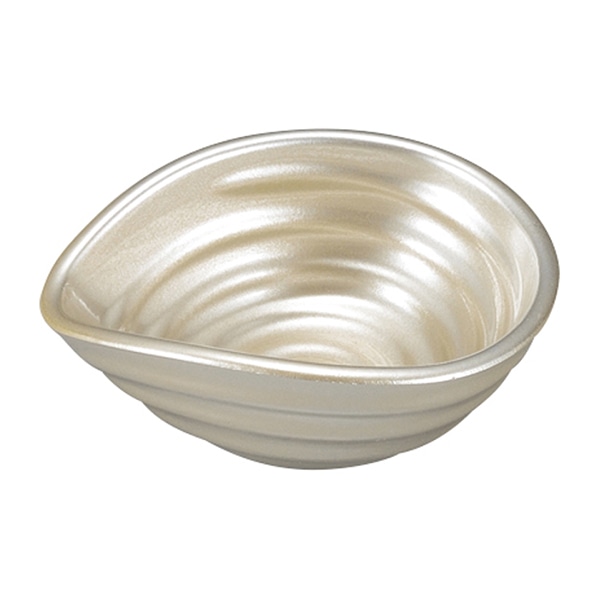 福井クラフト 盛鉢　ロクロ目千代口小鉢 パールシルバー 51272211 1個（ご注文単位1個）【直送品】