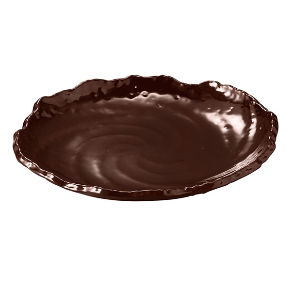 福井クラフト 盛鉢　25cm渦巻き皿　中 漆調溜 51271870 1個（ご注文単位1個）【直送品】