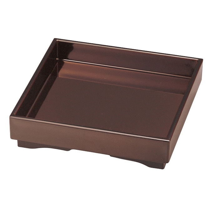 福井クラフト 前菜盛器　5.5寸角山路盛器 消し溜／裏黒塗 51030870 1個（ご注文単位1個）【直送品】