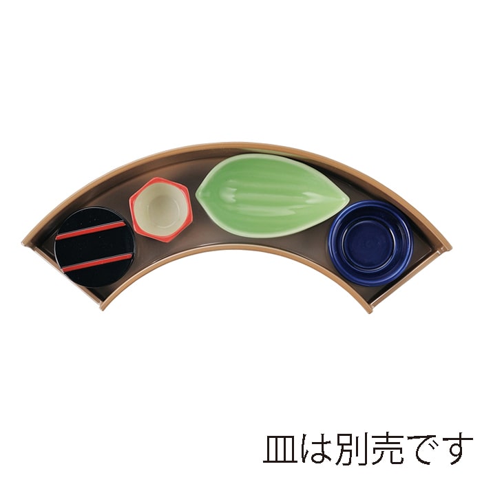 福井クラフト 尺0扇面前菜盛箱　深盛器 銀すきべっ甲 80512550 1個（ご注文単位1個）【直送品】