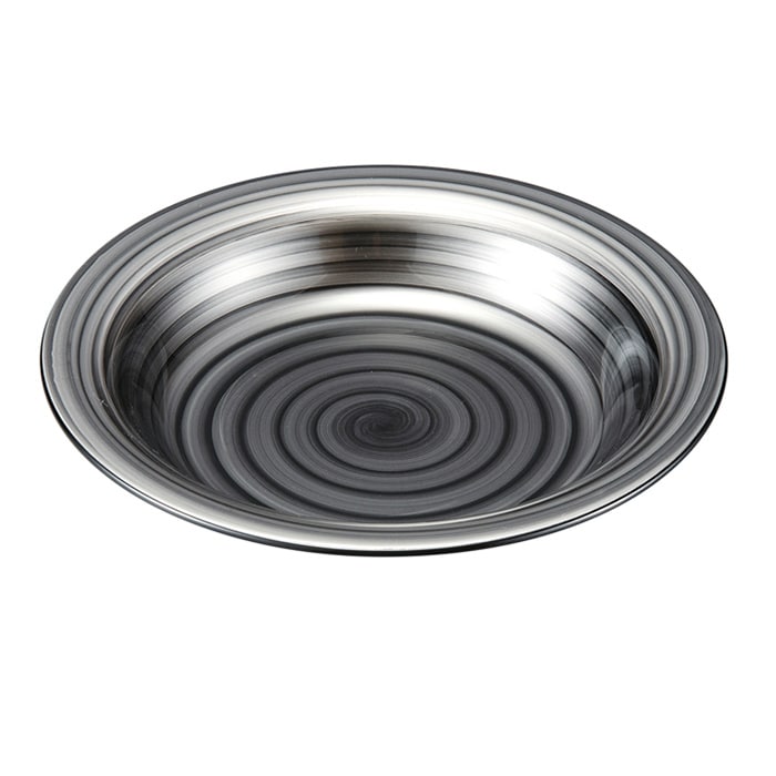 福井クラフト 洋風プレート　23cmスープ皿 銀渦 74011410 1個（ご注文単位1個）【直送品】