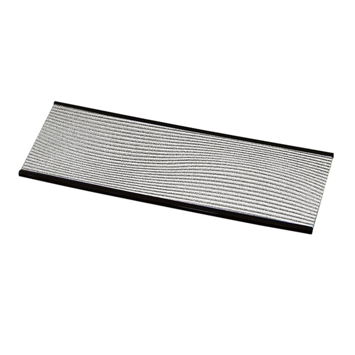 福井クラフト 盛皿　耐熱30cm長角さざ波盛皿 銀パール渕黒 83320420 1個（ご注文単位1個）【直送品】