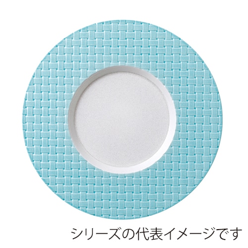 福井クラフト 耐熱28cmアジロプレート 内パール/リムブルー/裏白塗 75020170 1個(ご注文単位1個)【直送品】