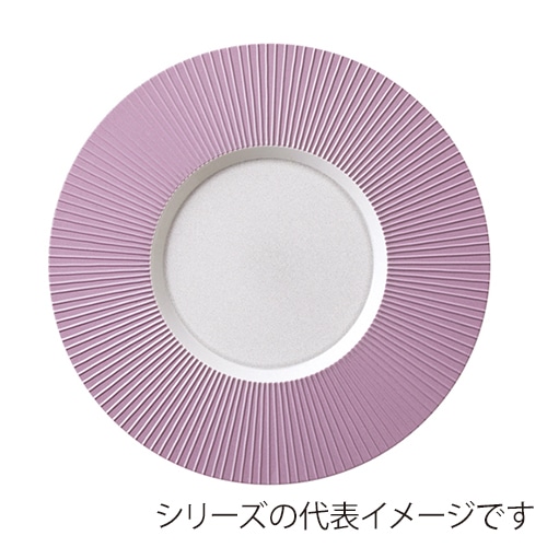 福井クラフト 28cmタービンプレート 内パール/リムバイオレット/裏白塗 75020290 1個(ご注文単位1個)【直送品】