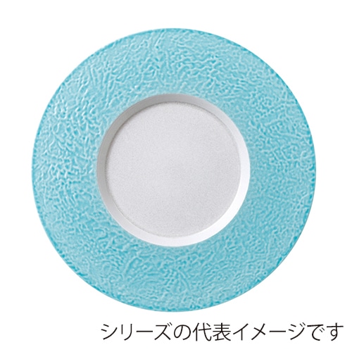 福井クラフト 耐熱28cmムーンプレート 内パール/リムブルー/裏白塗 75020390 1個(ご注文単位1個)【直送品】