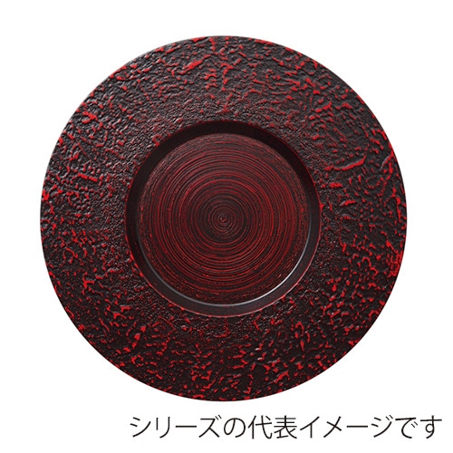 福井クラフト 耐熱28cmムーンプレート 絞り漆刻/裏黒塗 75020430 1個(ご注文単位1個)【直送品】
