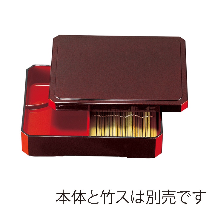 福井クラフト 隅切天そばセイロ 蓋 溜パール内朱 46191490 1個(ご注文単位1個)【直送品】