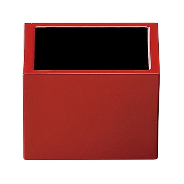 福井クラフト 松花堂仕切　60mmミニマス 朱内黒 75001956 1個（ご注文単位1個）【直送品】