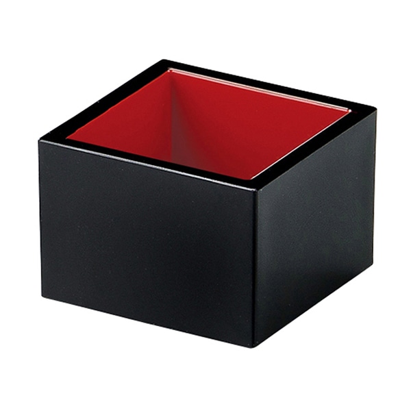 福井クラフト 松花堂仕切　60mmミニマス 黒内朱 75001957 1個（ご注文単位1個）【直送品】