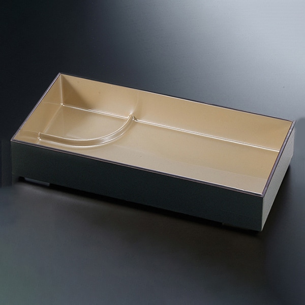 福井クラフト 松花堂 マルチBOX5B 外黒内銀 24024520 1個(ご注文単位1個)【直送品】