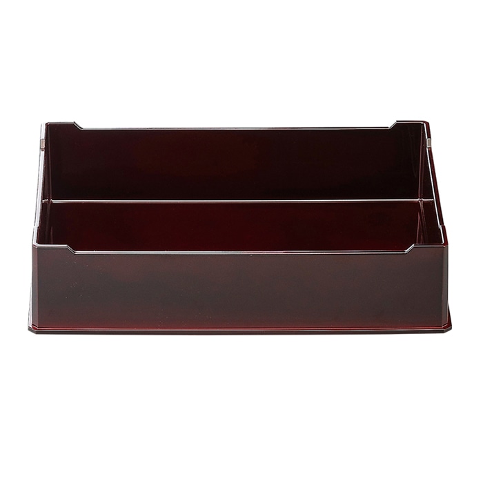 福井クラフト 尺0寸長手旬彩盛箱 内外溜　底裏黒 55100990 1個（ご注文単位1個）【直送品】