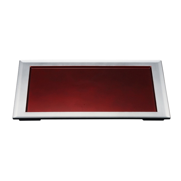 福井クラフト 前菜盆　尺0　長手炉縁盆 銀内ワイン 24025080 1枚（ご注文単位1枚）【直送品】