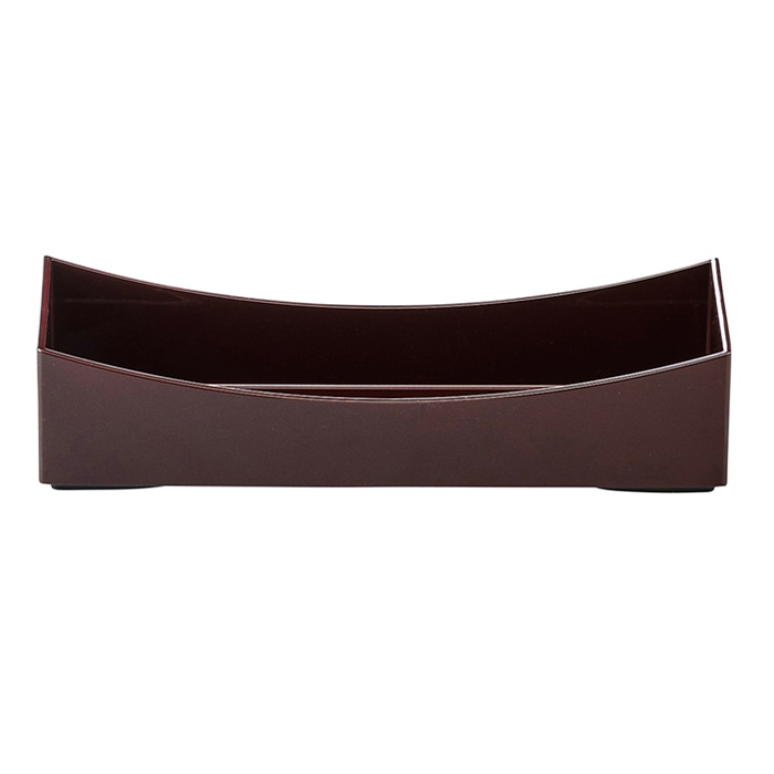 福井クラフト 松花堂箱　夢枕長手盛箱用　中親アーチ型 新溜 21015762 1個（ご注文単位1個）【直送品】