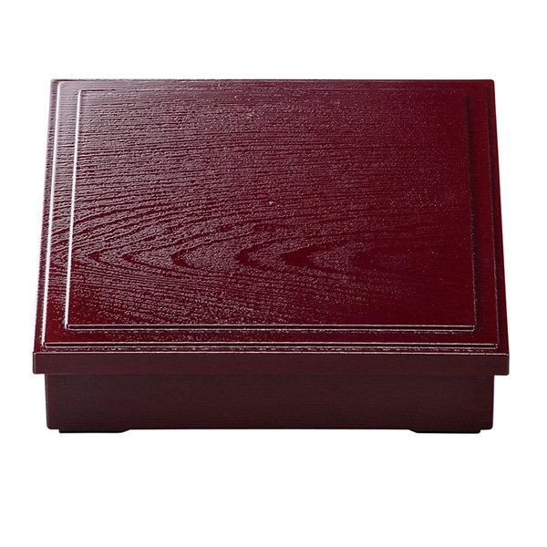 福井クラフト 7.5寸角木目松花堂　蓋親 新溜　内黒 24025580 1個（ご注文単位1個）【直送品】