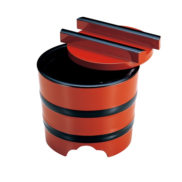 福井クラフト DX釜あげ 蓋親深中子セット 朱に黒ヒモ内黒 45133590 1個(ご注文単位1個)【直送品】