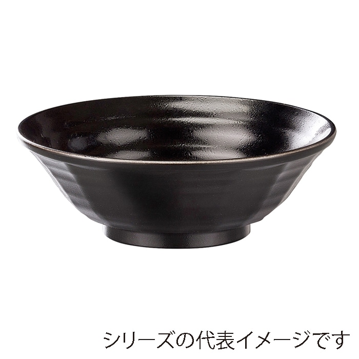 福井クラフト 超耐熱鉢 24cm ラーメン鉢 黒タタキ 45023720 1個(ご注文単位1個)【直送品】