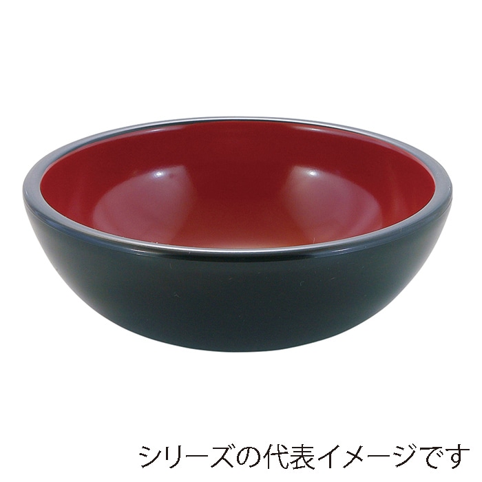 福井クラフト 鉢 φ138 重ね鉢 黒 内朱 45023460 1個(ご注文単位1個)【直送品】