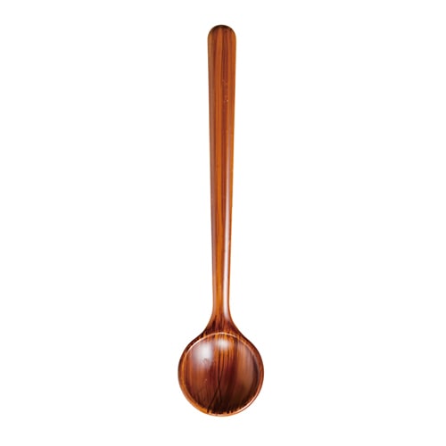 福井クラフト ABS樹脂　ピーナッツスプーン　小 チーク木目 80602200 1個（ご注文単位1個）【直送品】