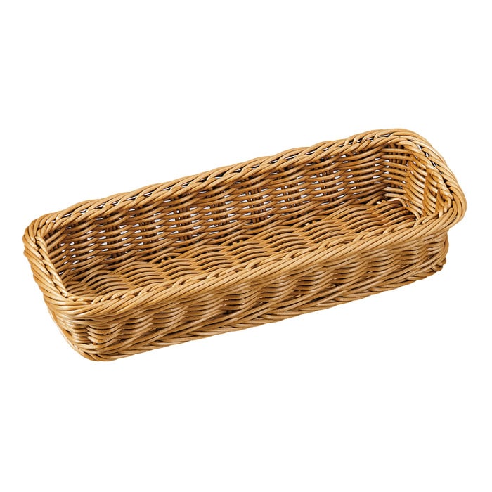 福井クラフト PPカトラリーバスケット　長角 ブラウン 80602000 1個（ご注文単位1個）【直送品】