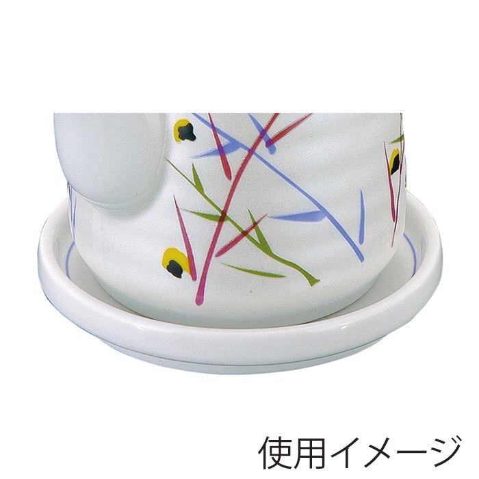 福井クラフト 陶器カスター 丸醤油差受皿 銀彩若草 51272604 1個(ご注文単位1個)【直送品】