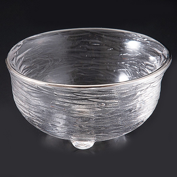 福井クラフト ガラス器　φ6.6cm　鍋小付 銀渕 12018040 1個（ご注文単位1個）【直送品】