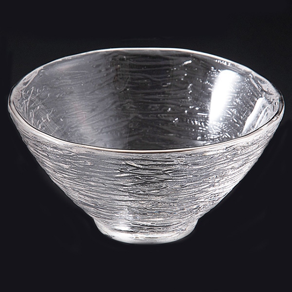 福井クラフト ガラス器　φ7.5cm　独楽小付 銀渕 12018060 1個（ご注文単位1個）【直送品】