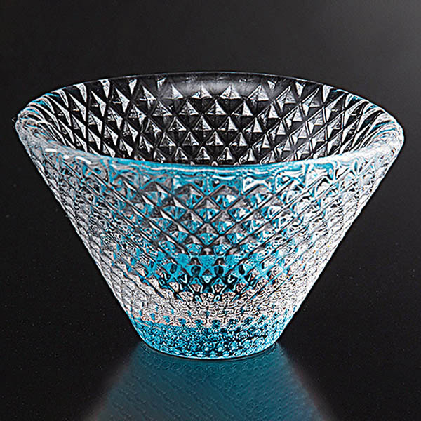 福井クラフト ガラス器　φ6cm　富士小付 スカイブルー 12018080 1個（ご注文単位1個）【直送品】