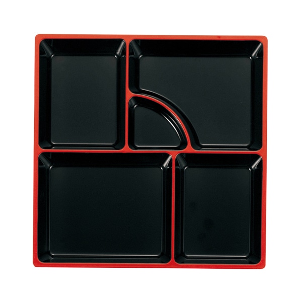 福井クラフト 8.5寸松花堂用　幕の内仕切 黒天朱 21004445 1個（ご注文単位1個）【直送品】