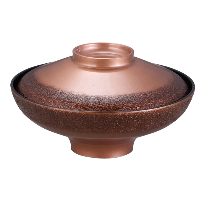 福井クラフト 煮物椀 5寸 富士煮物椀 蓋親セット 絞り墨入れ銅 内黒 33502970 1個(ご注文単位1個)【直送品】