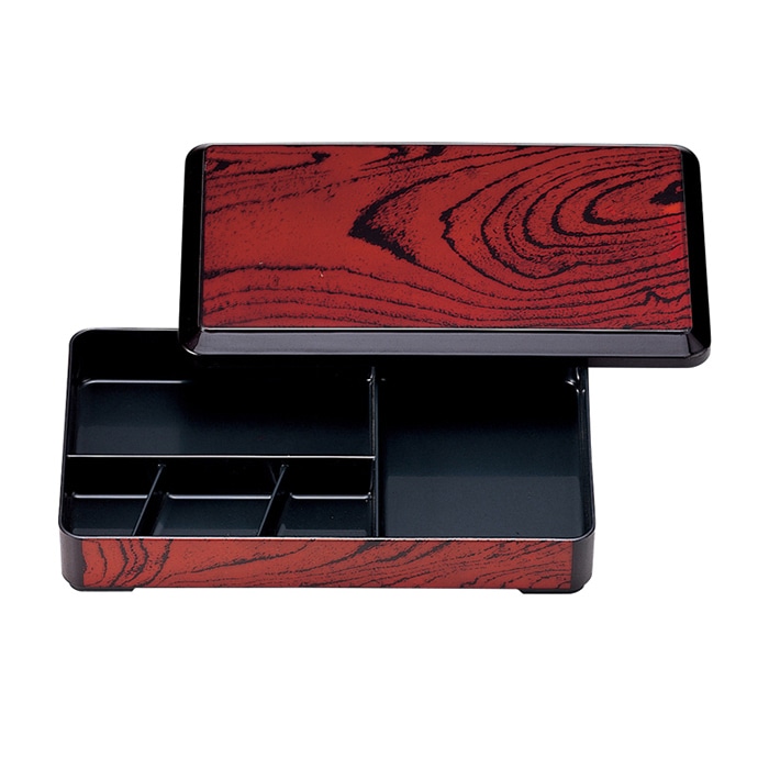 福井クラフト 尺0寸戦国長手弁当 蓋親 固定仕切 ケヤキ 内黒 23213530 1個(ご注文単位1個)【直送品】