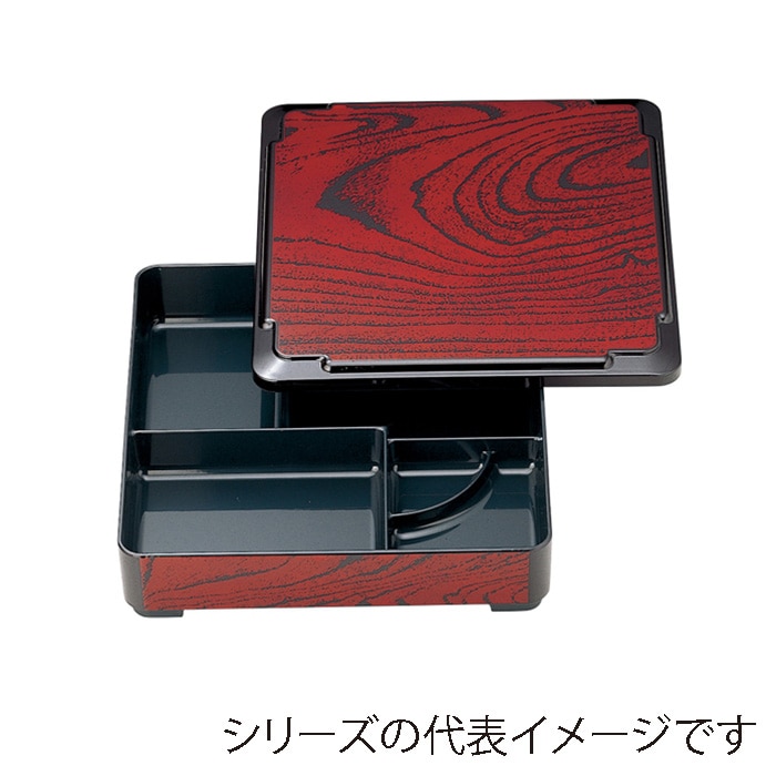 福井クラフト 7寸戦国弁当 蓋親 固定仕切 ケヤキ 内黒 23213610 1個(ご注文単位1個)【直送品】