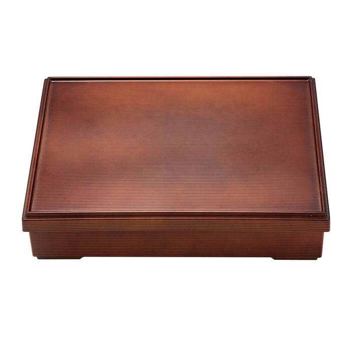 福井クラフト 9寸千筋松花堂 蓋親 ブラウン 内黒 23214820 1個(ご注文単位1個)【直送品】