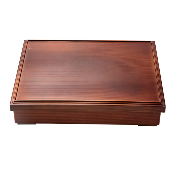 福井クラフト 尺1寸乱筋松花堂 蓋親 ブラウン 内黒 23214870 1個(ご注文単位1個)【直送品】