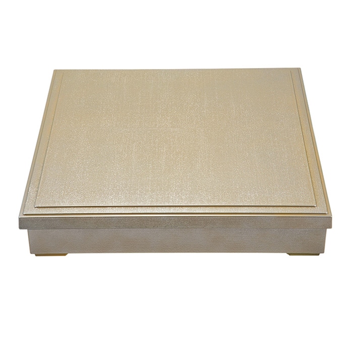 福井クラフト 尺3寸角気比松花堂　蓋親 黄金銀彩　内黒 23215240 1個（ご注文単位1個）【直送品】