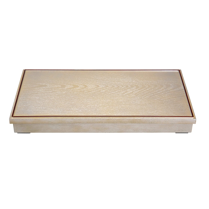 福井クラフト 尺7寸長手木目松花堂　蓋親 黄金銀彩　内黒 23215380 1個（ご注文単位1個）【直送品】