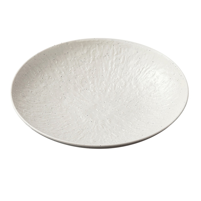 福井クラフト メラミン盛皿　φ25・5cm　ムーン丸盛皿 粉引 26020180 1個（ご注文単位1個）【直送品】