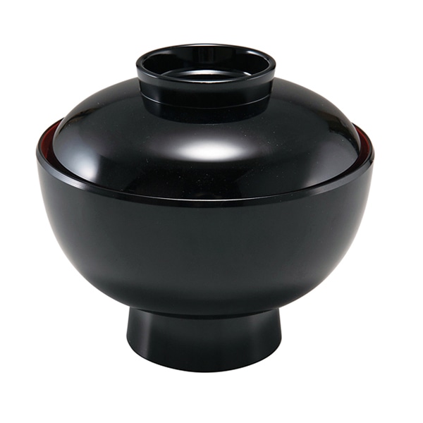 福井クラフト 耐熱雑煮椀　4.2寸　蓋親セット 黒　内朱 33710760 1個（ご注文単位1個）【直送品】